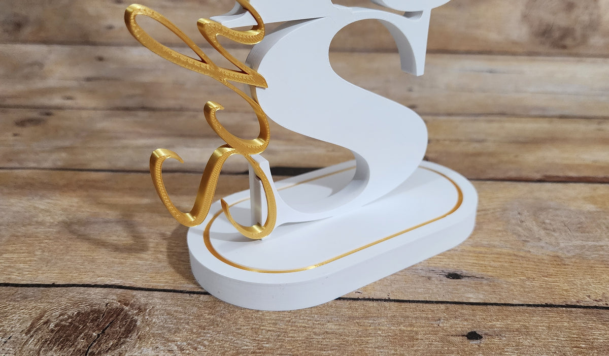 Personalized Mr. & Mrs. Wedding Centerpiece